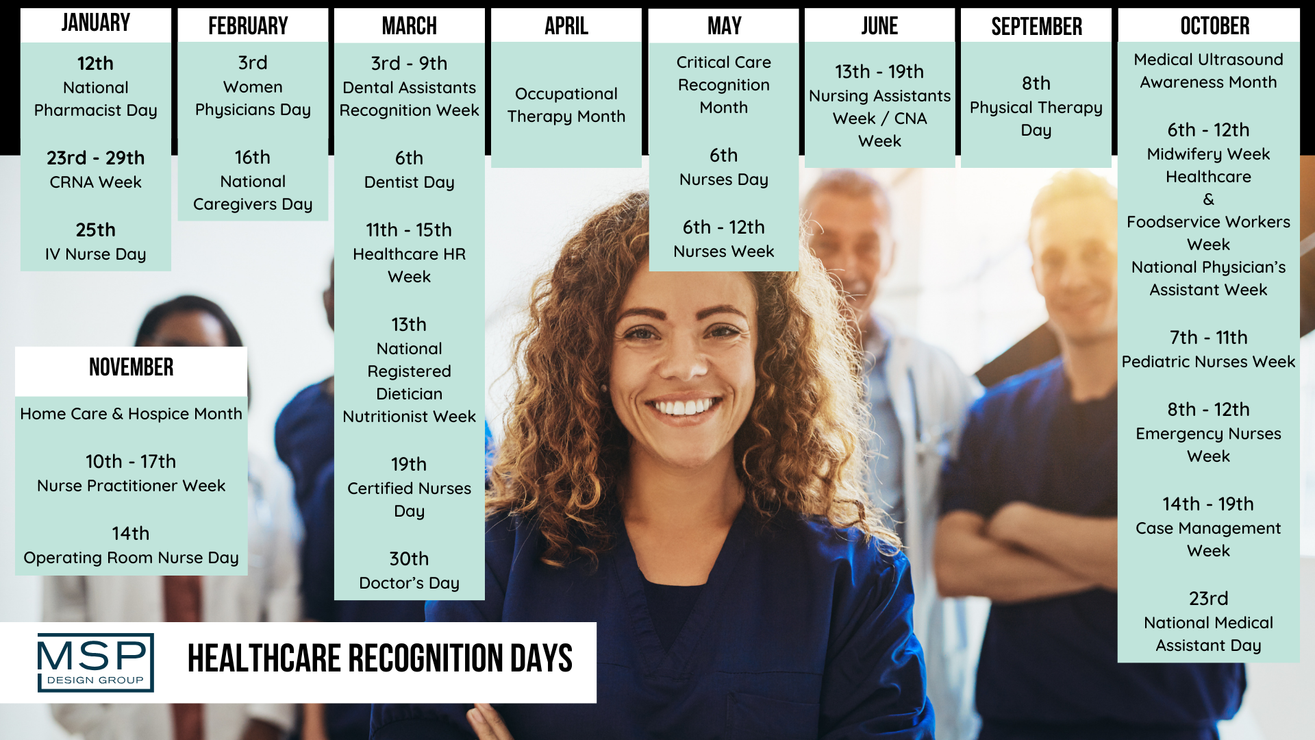 Employee Appreciation Calendar - Healthcare
