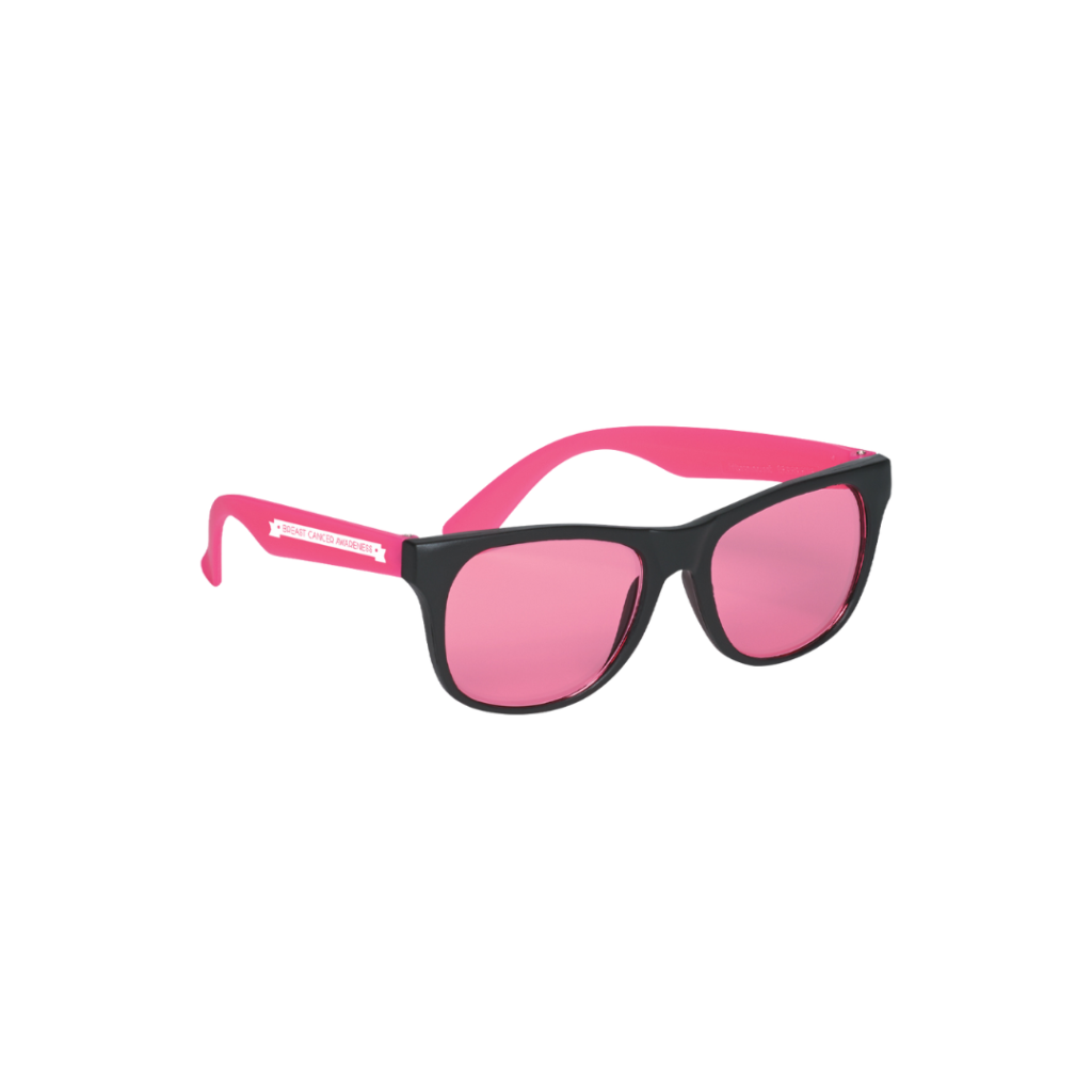 BREAST CANCER AWARENESS TINTED LENSES RUBBERIZED SUNGLASSES